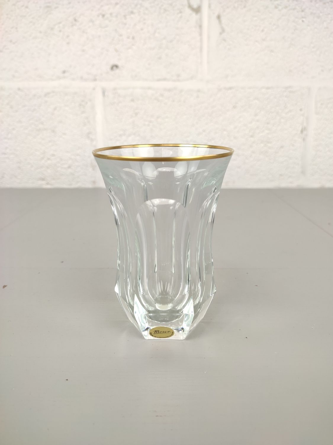 Crystal Moser glass, pope collection
