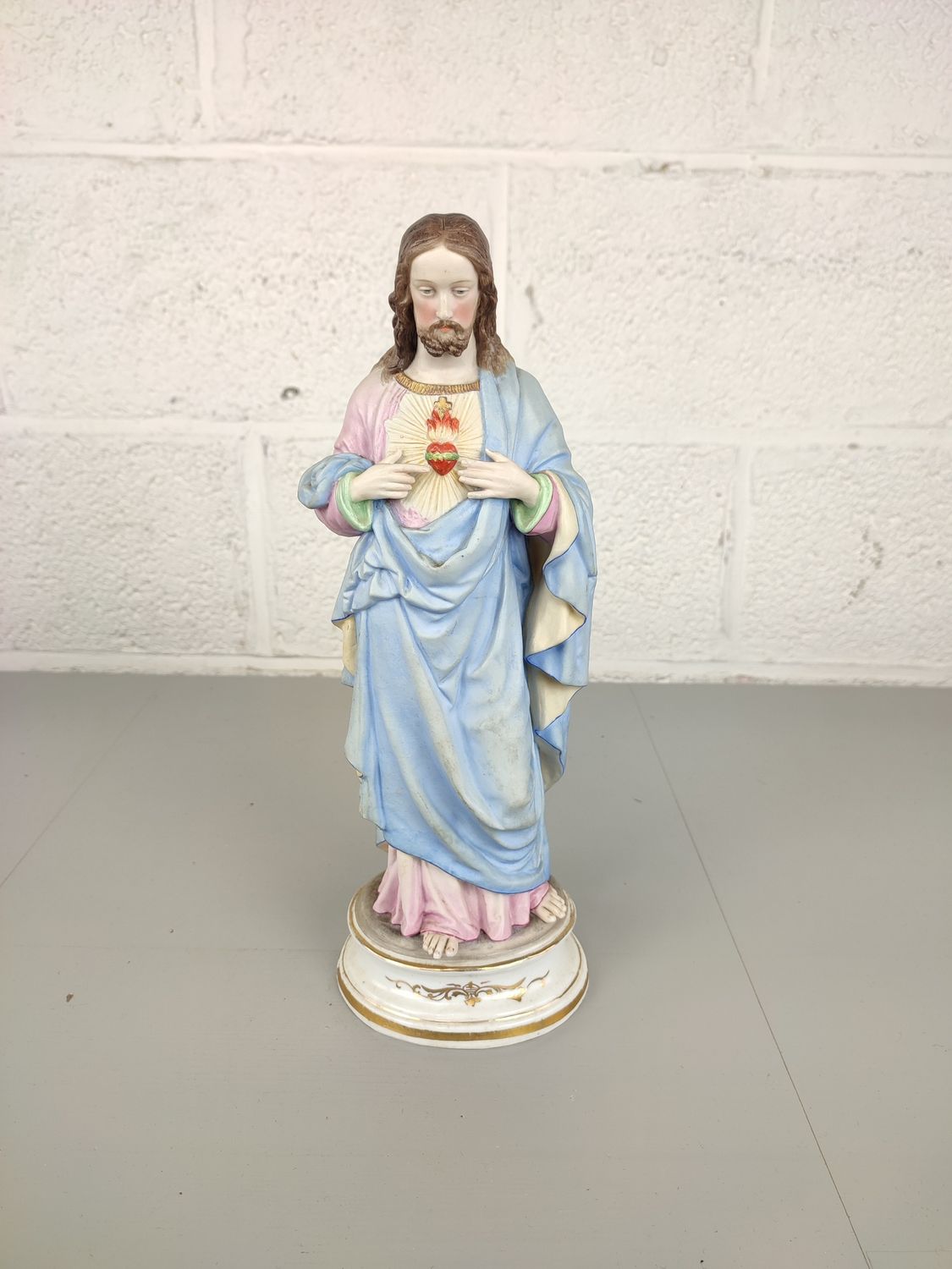 Antique biscuit statue of Jesus