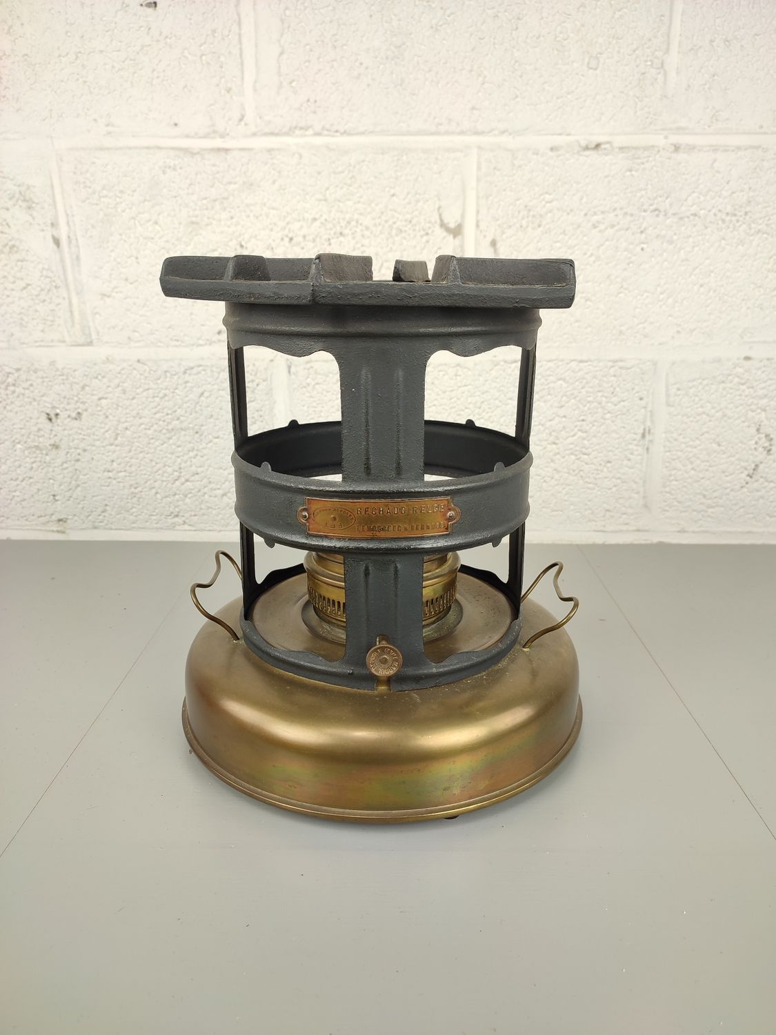 Antique brass stove by L&amp;B