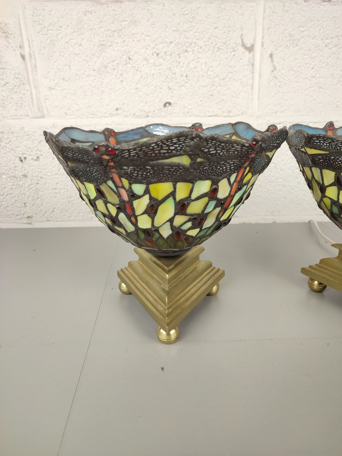 Pair of Tiffany lamps