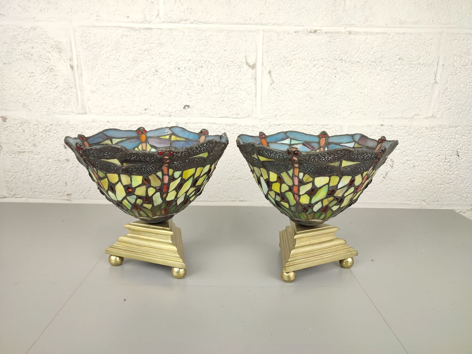 Pair of Tiffany lamps