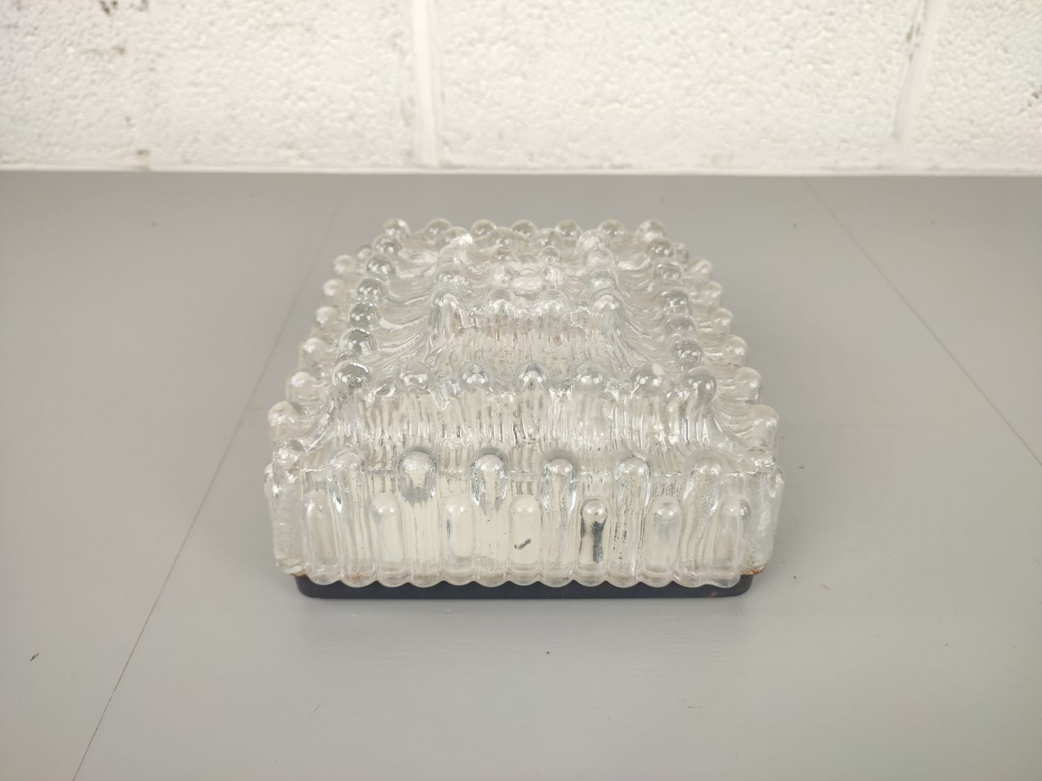 Square glass ceiling light