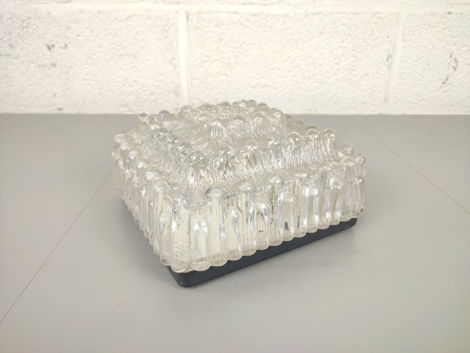 Square glass ceiling light