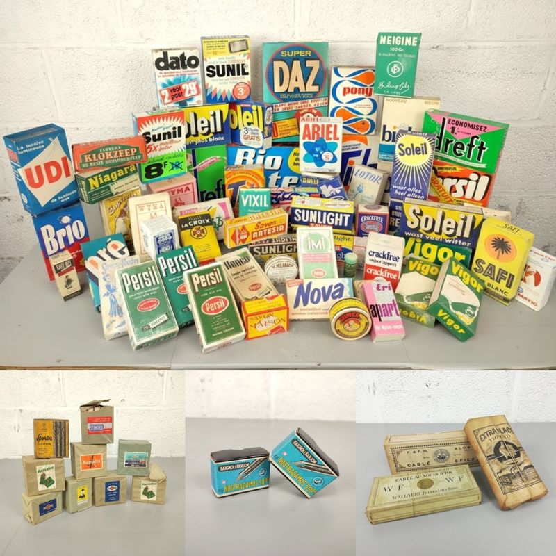 Vintage items in original packaging