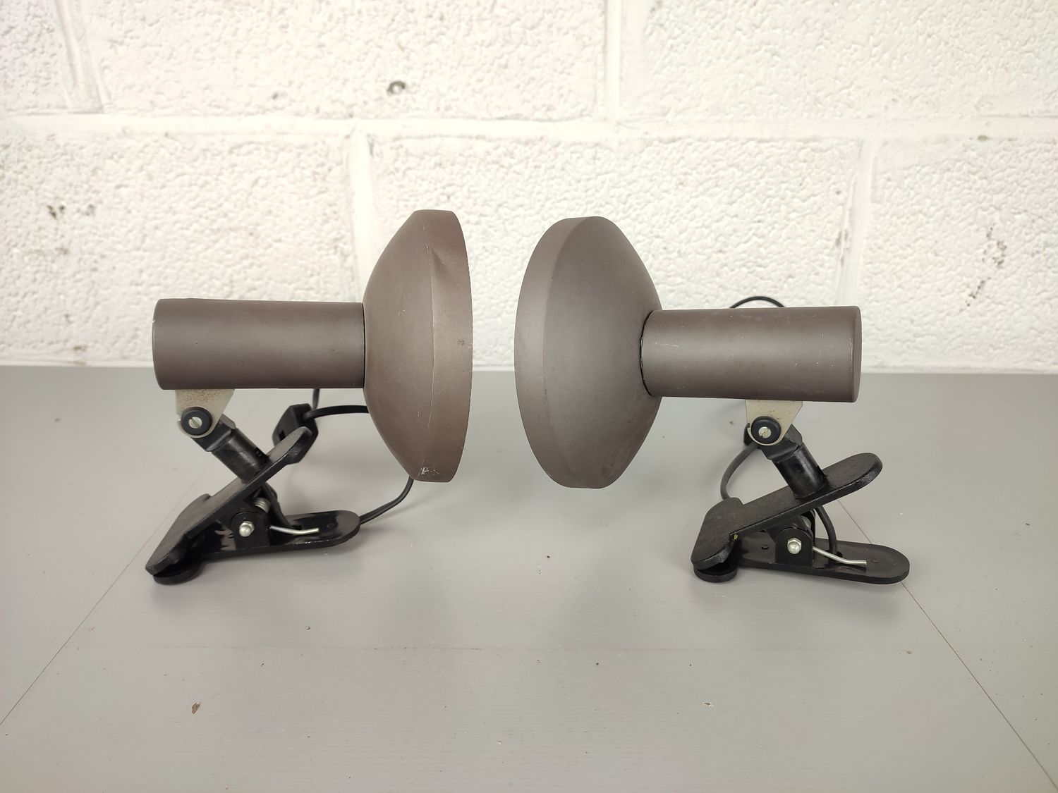 Pair of vintage clamp lamps