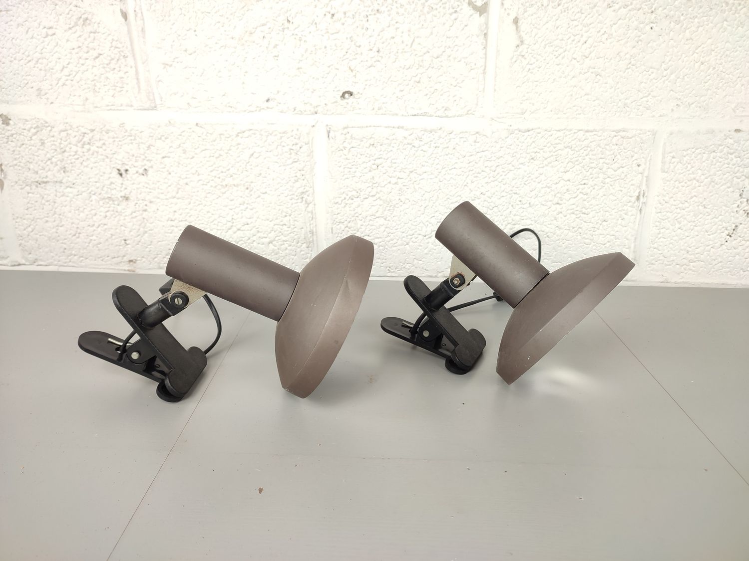 Pair of vintage clamp lamps