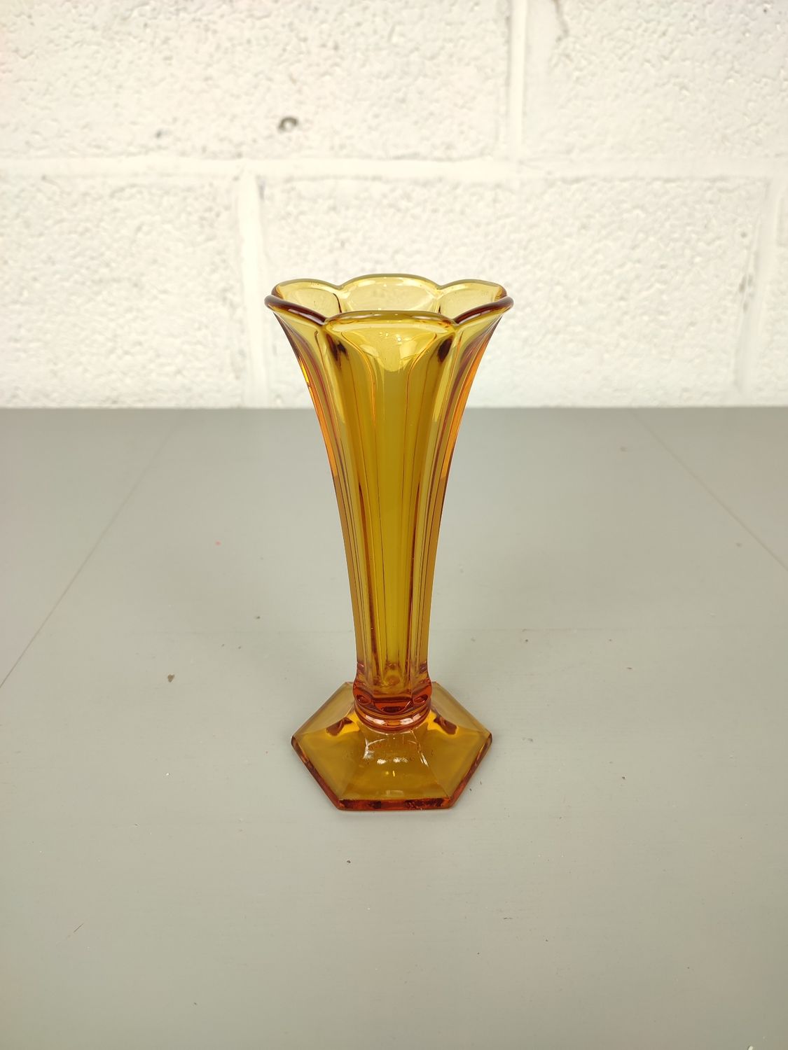 Pressed glass Val Saint Lambert vase