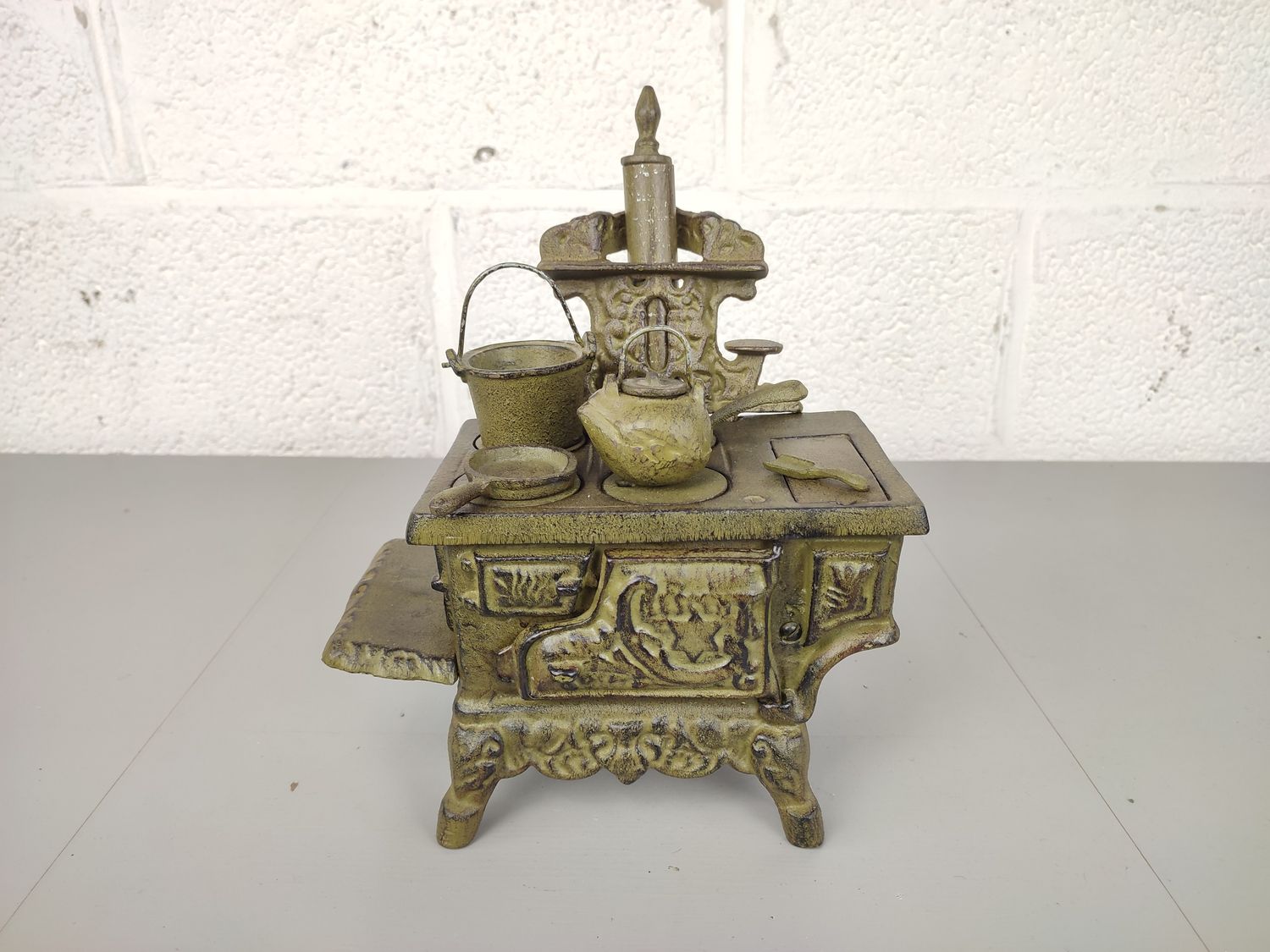 Small old cast iron stove