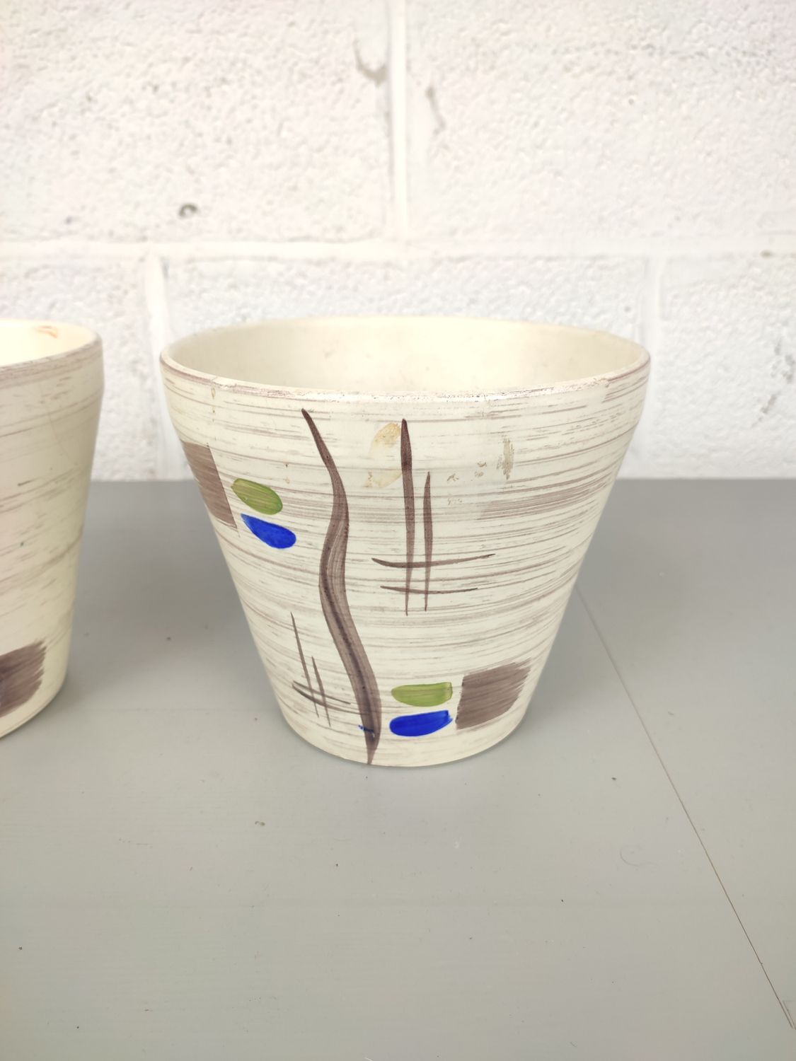 Pair of vintage flower pots