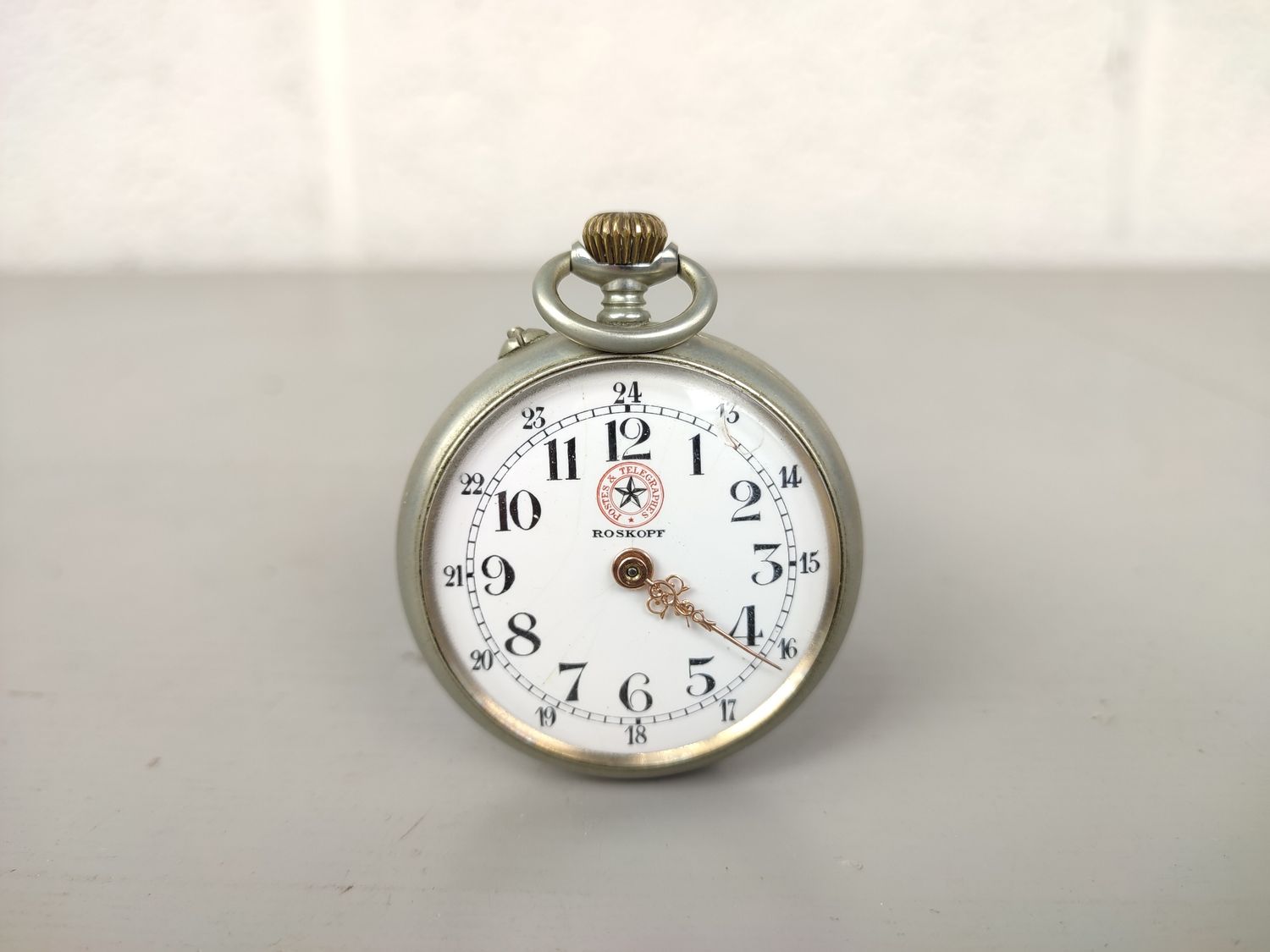 Antique pocket watch Roskopf Post &amp; telegraph