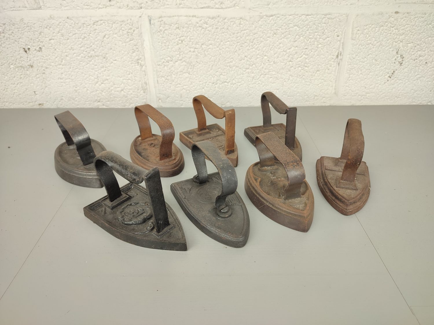 Lot of 8 antique irons