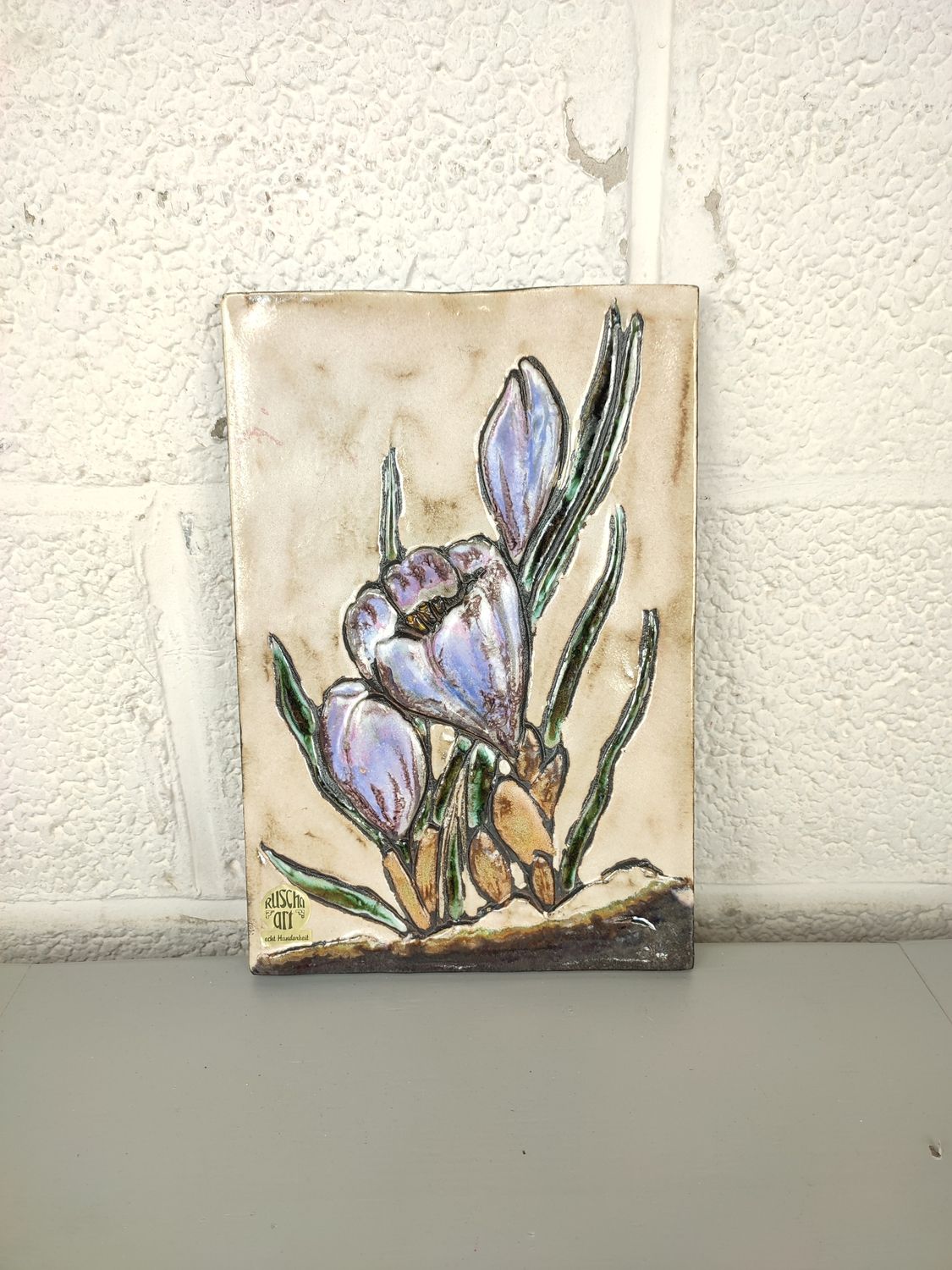 Ceramic Ruscha wall decoration