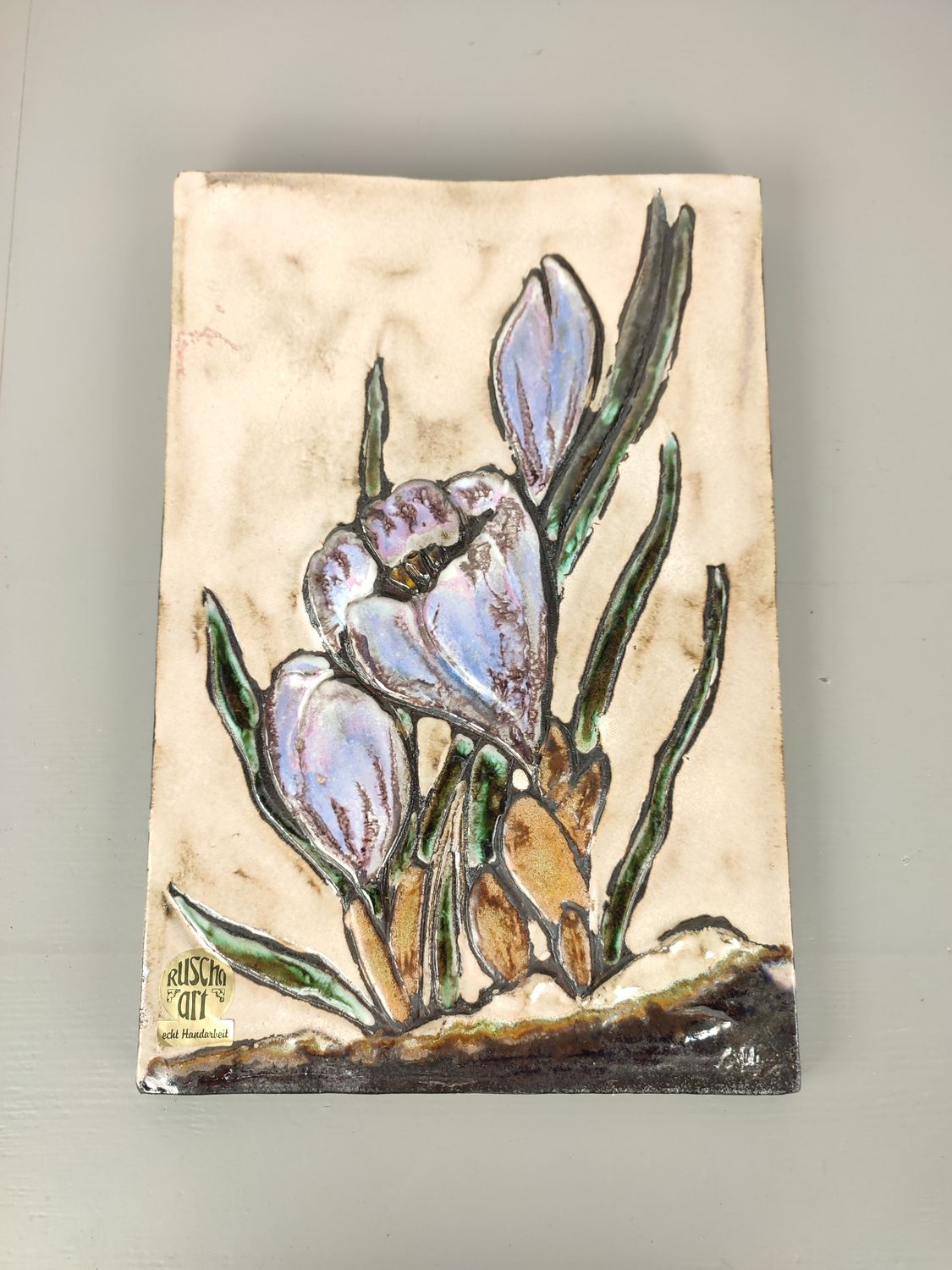 Ceramic Ruscha wall decoration
