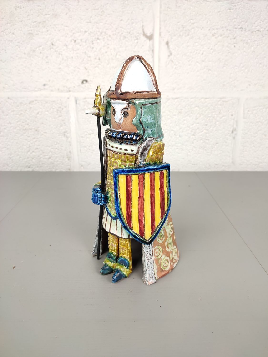 Ceramic statue of a knight