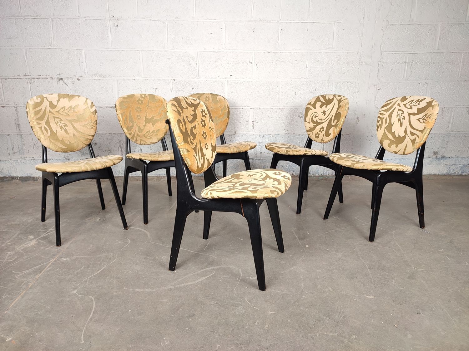 Set of 6 vintage dining chairs