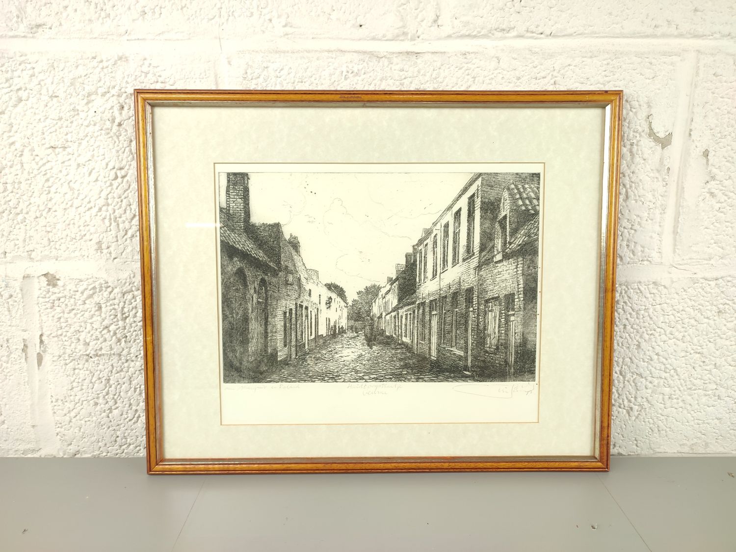 Vic Buys - Etching - Handboogstraatje Veurne