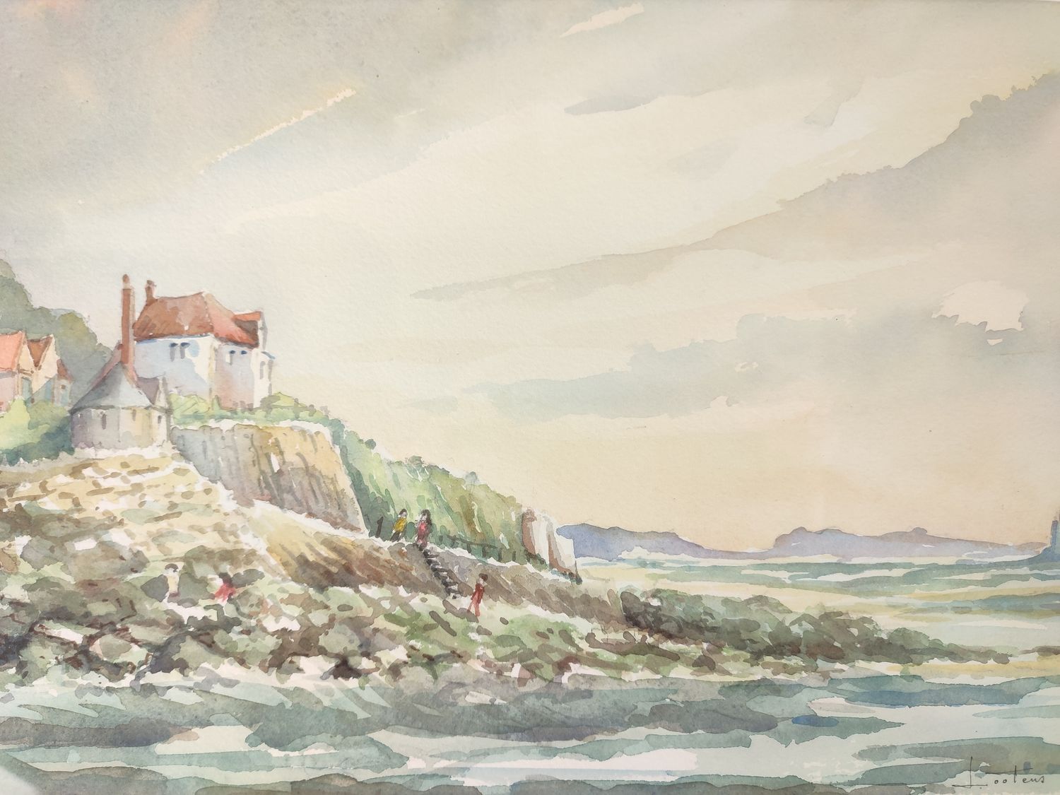 Walter Lootens - watercolor - Sight in Mousehole