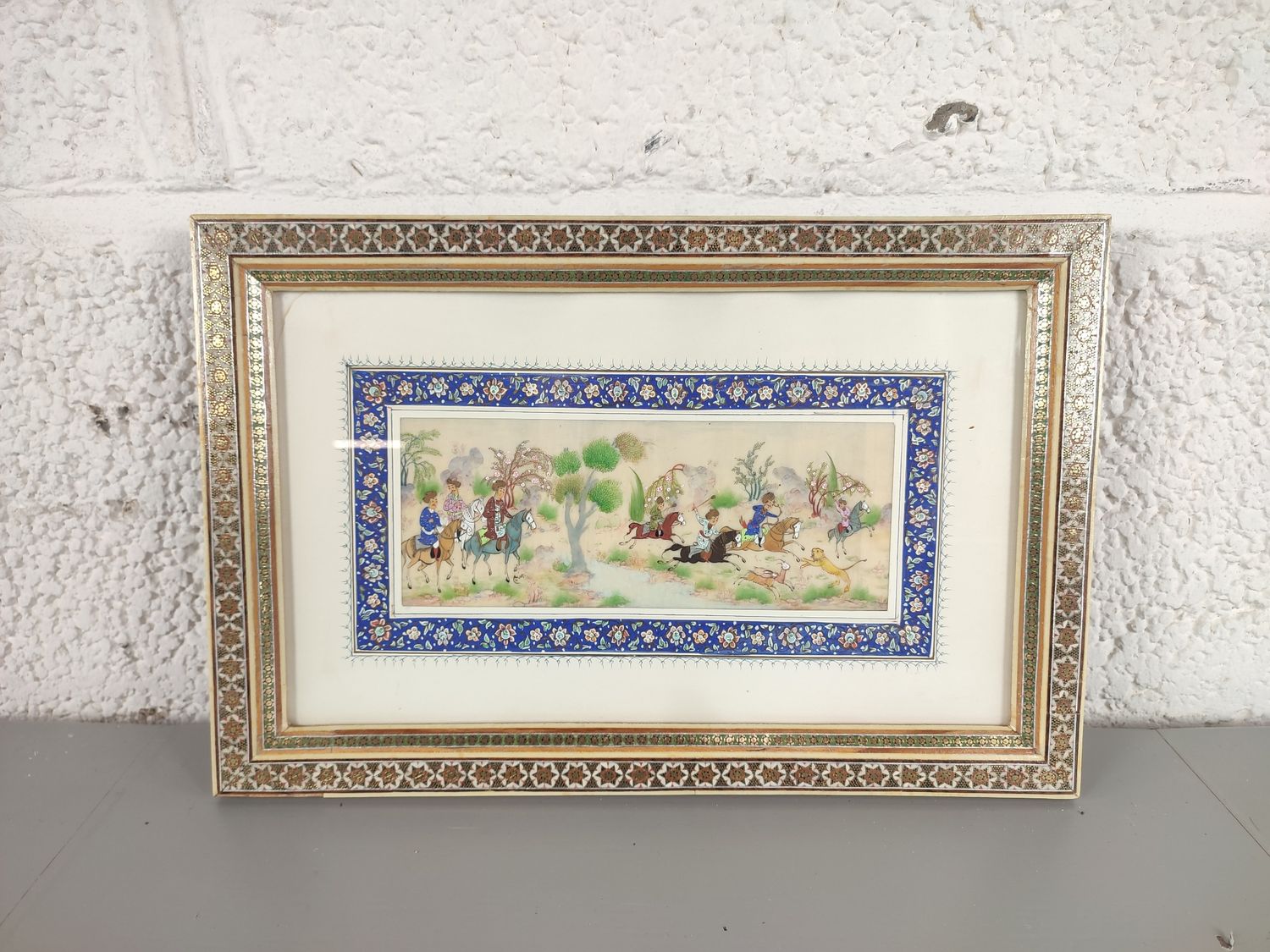 Persian painting of a hunting scene