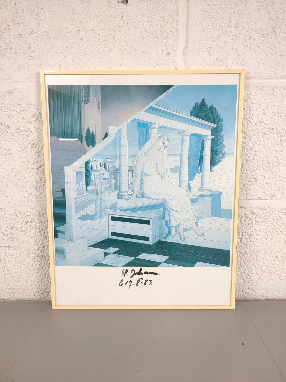 Gesigneerde affiche Paul Delvaux