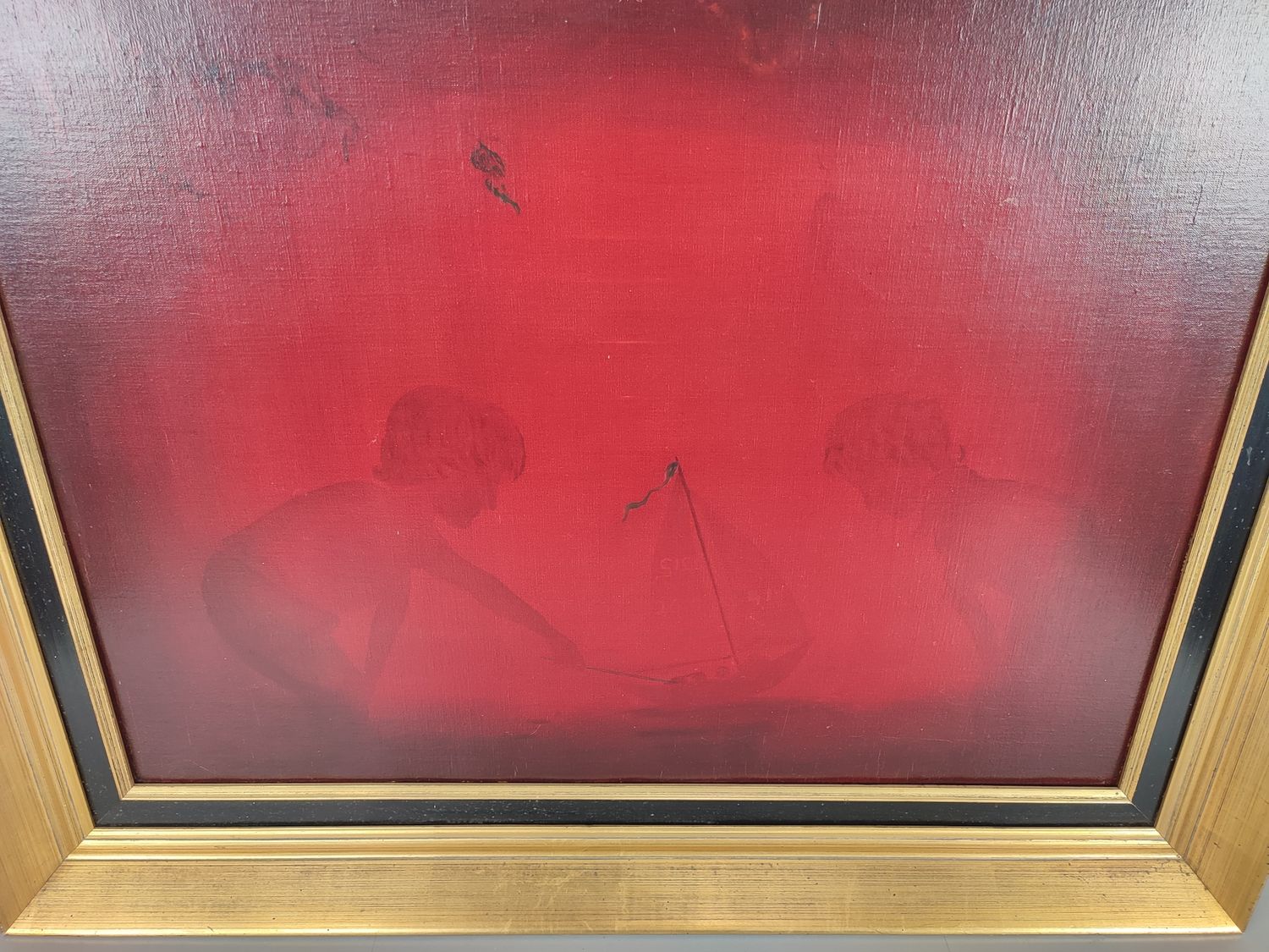 Not signed - red painting