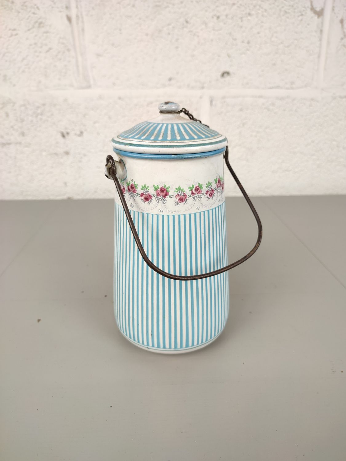 Enamel storage jar