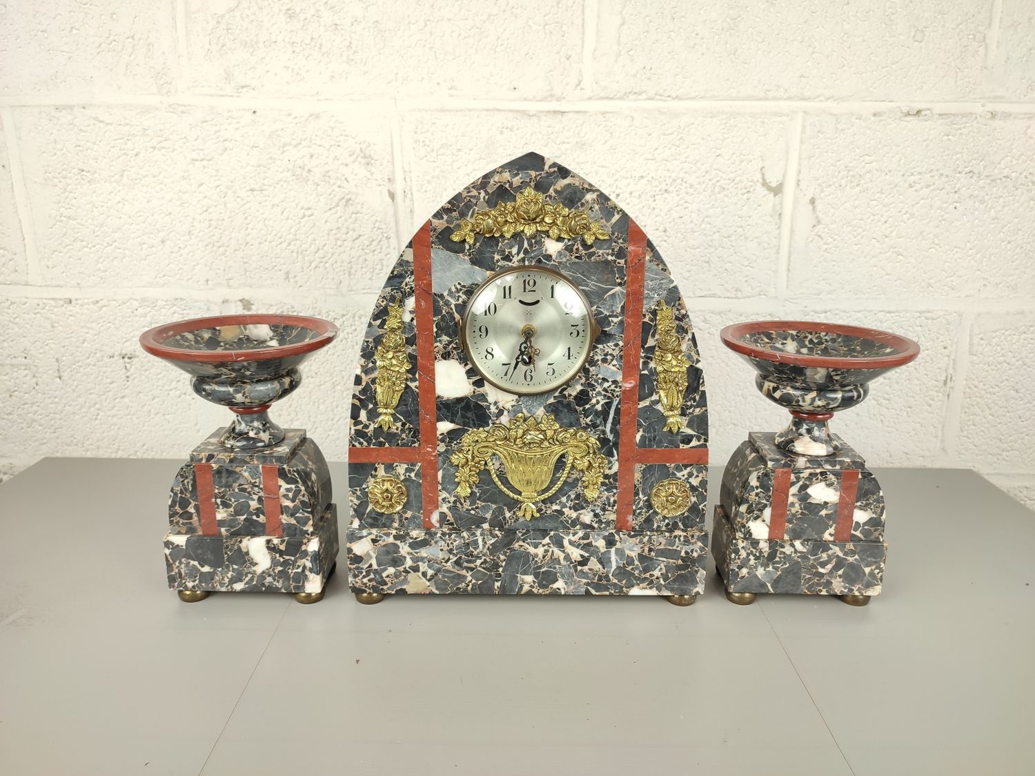 Antique marble clock