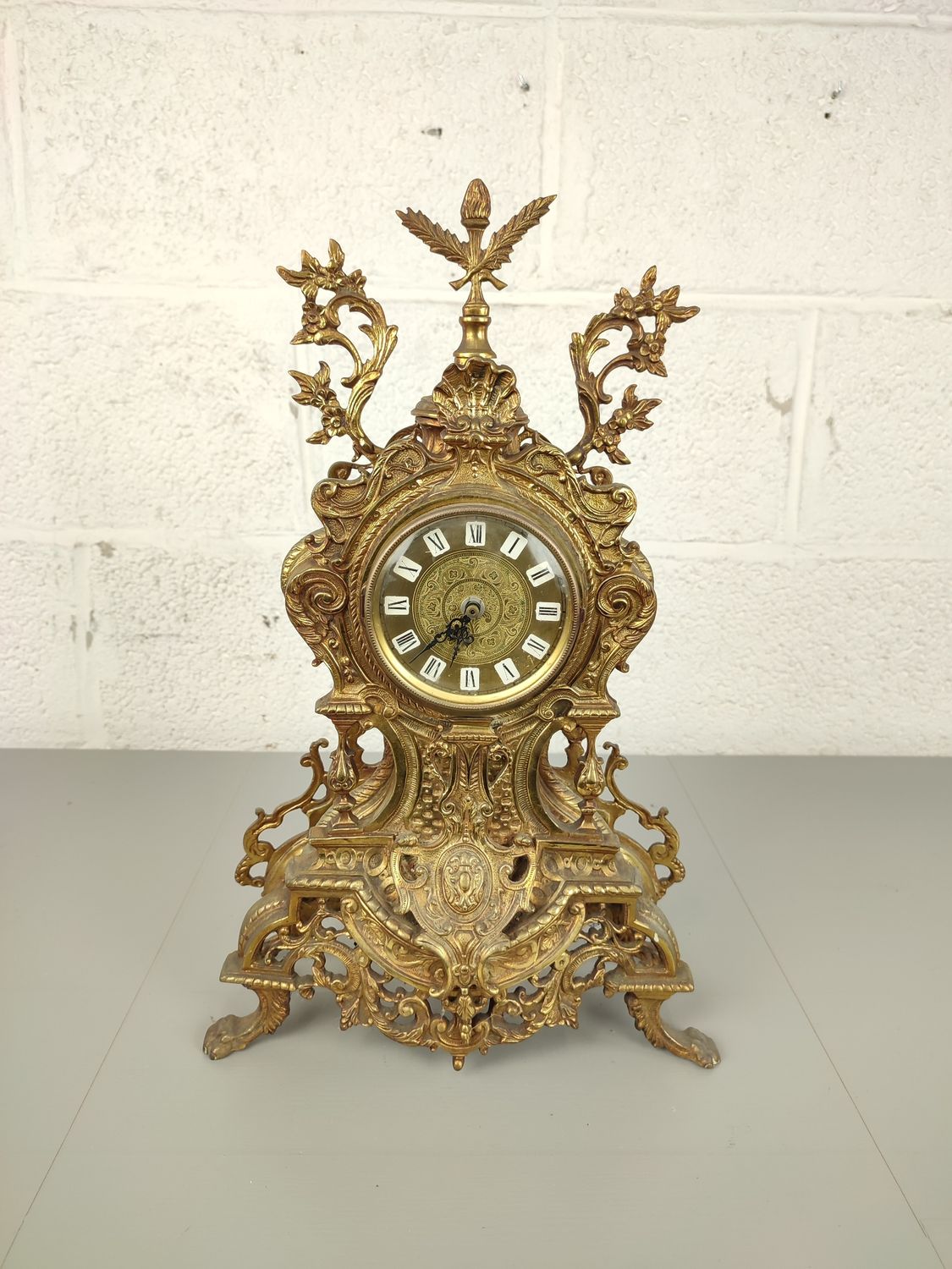 Old brass clock