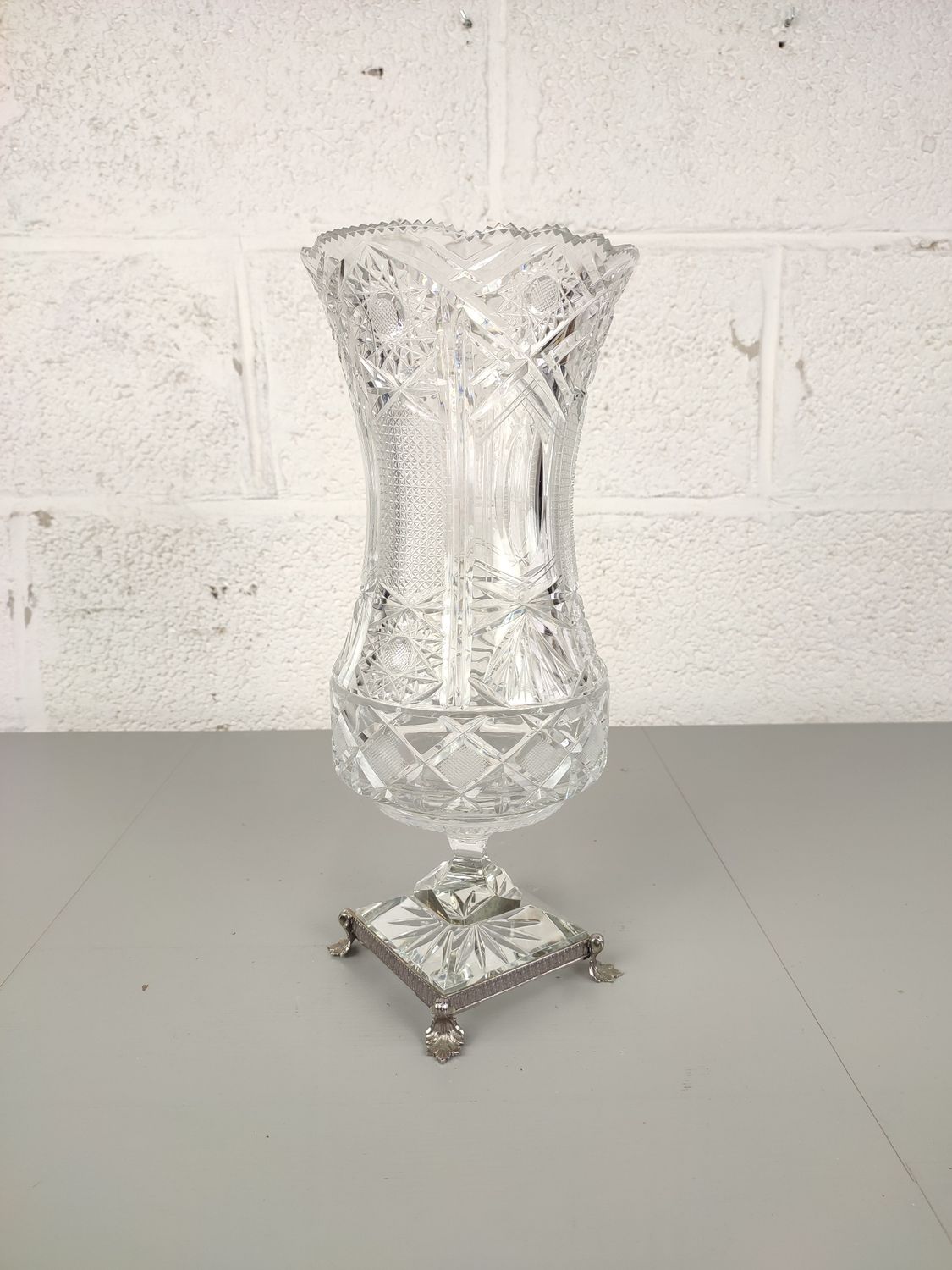 Large crystal vase