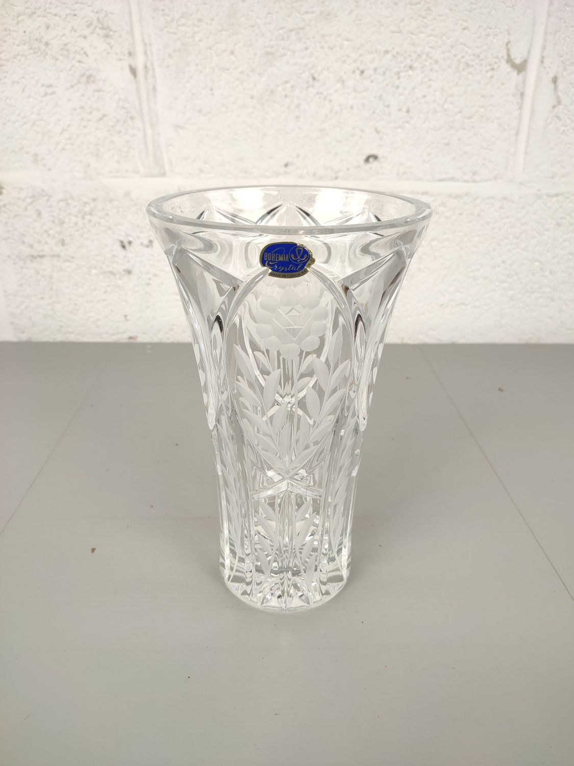 Bohemian crystal vase