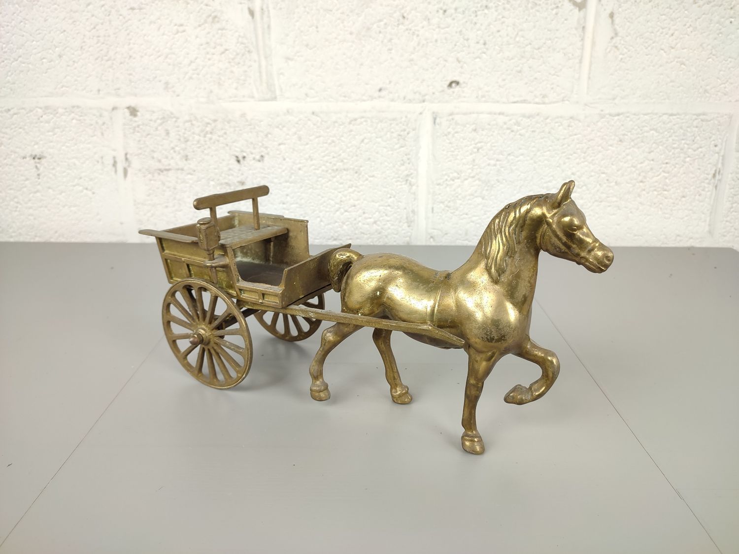 Brass statue of a horse