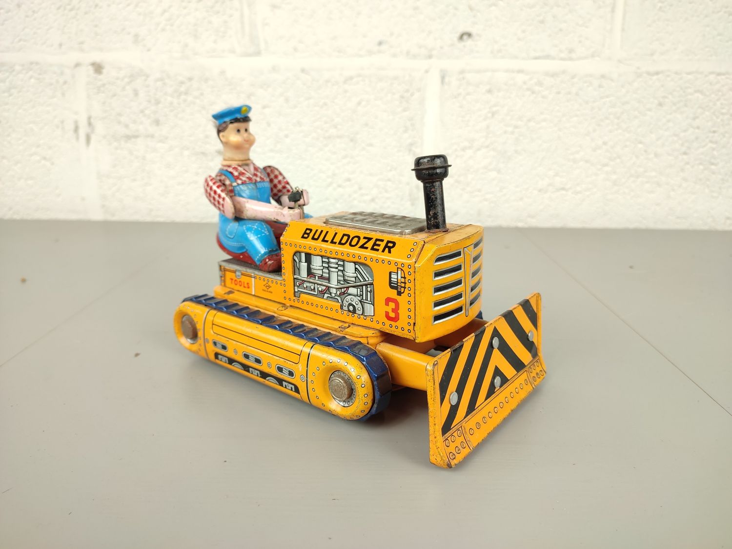 Tin toy bulldozer Daiya Toys Japan
