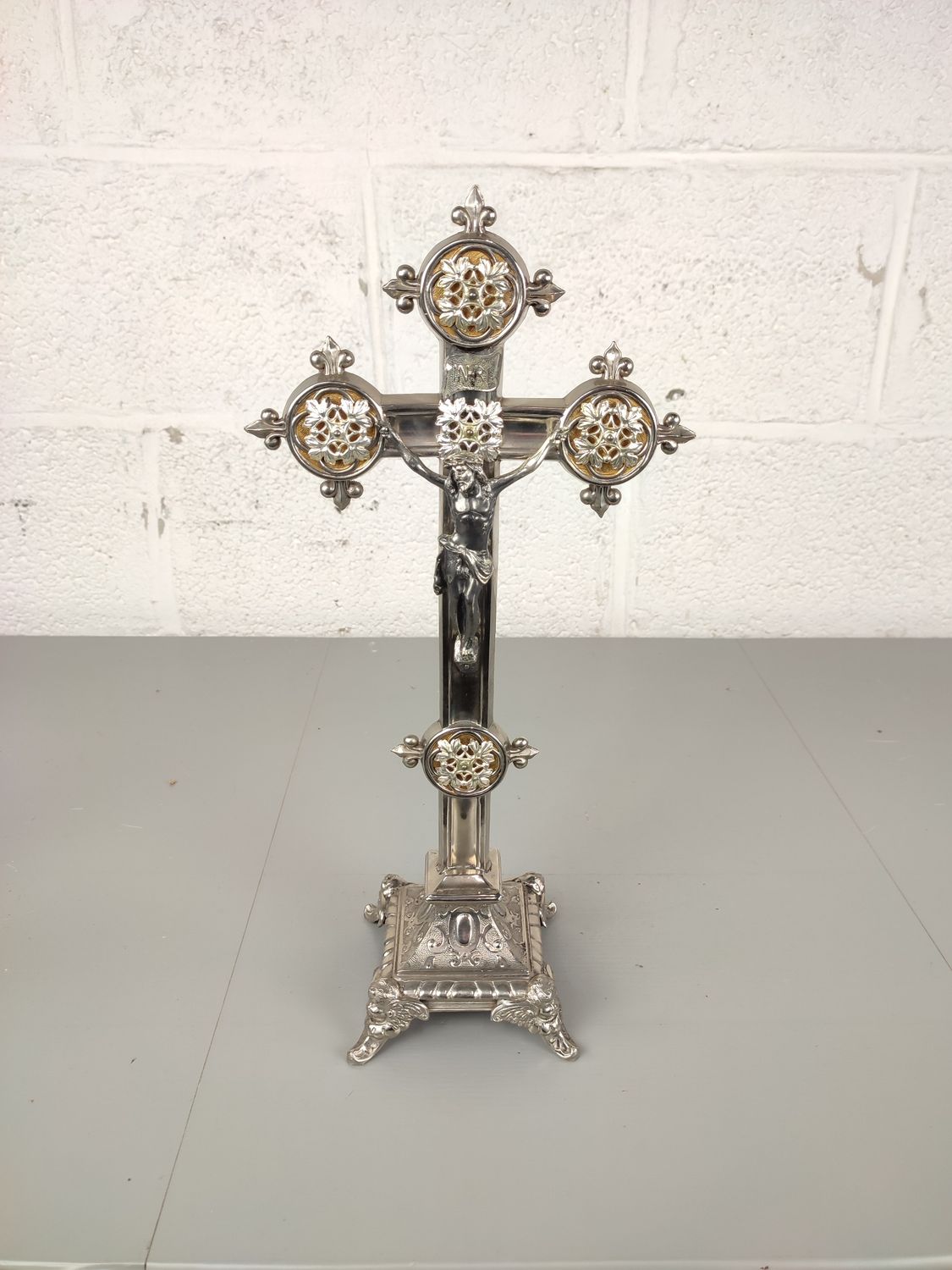 Large metal crucifix