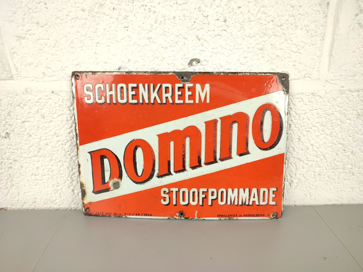 Enamel sign Domino 1926