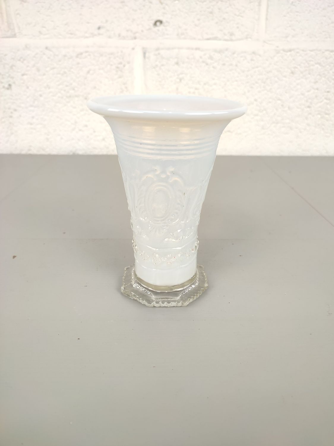 Antique pressed glass vase Ca. 1850