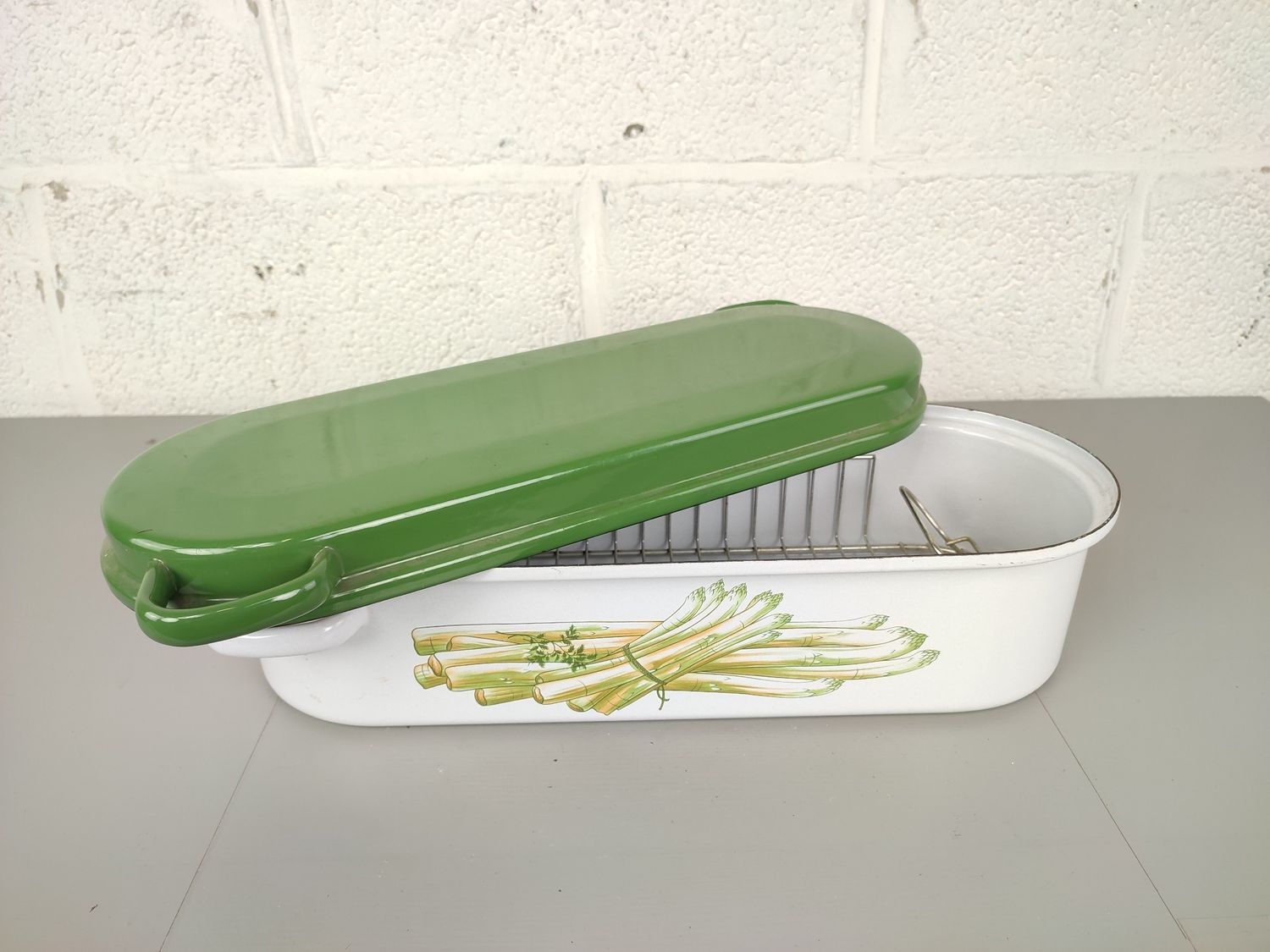 Long enamel steamer pot