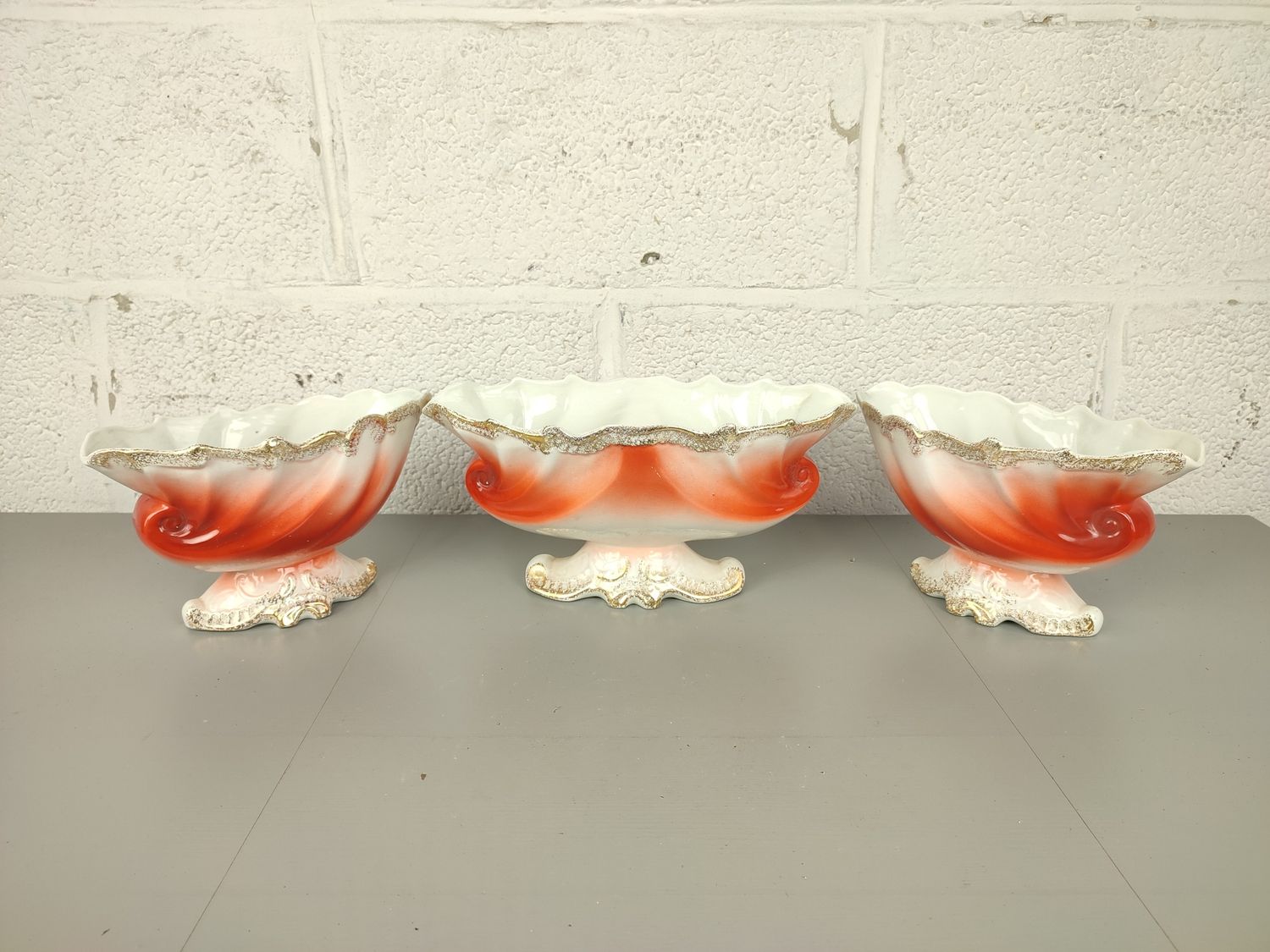 3 antique Nimy jardinières