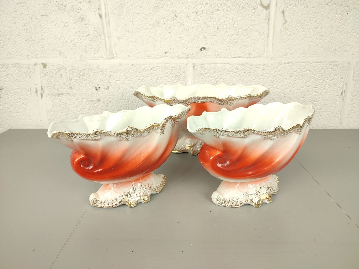 3 antique Nimy jardinières