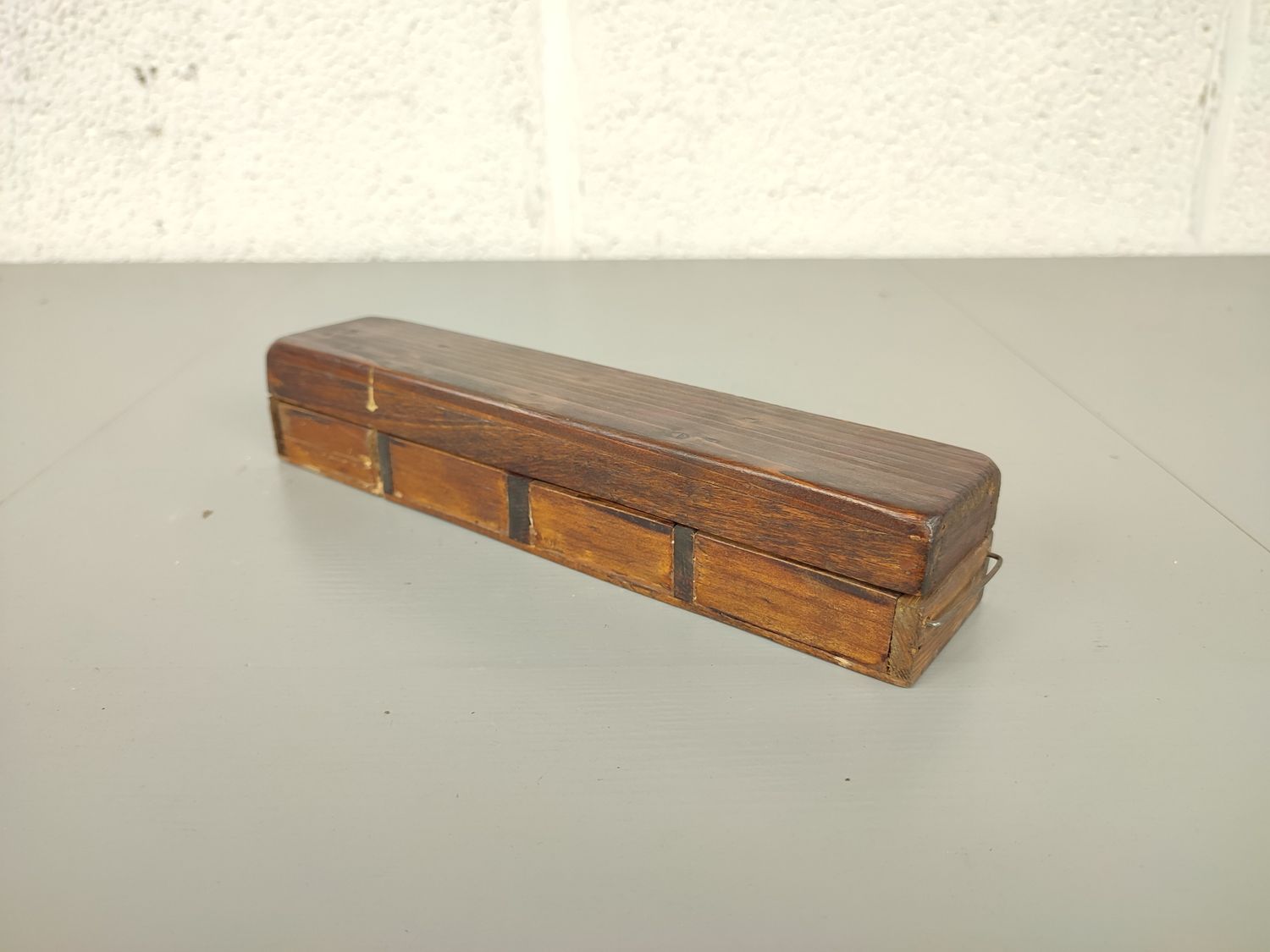 Old wooden stamp box