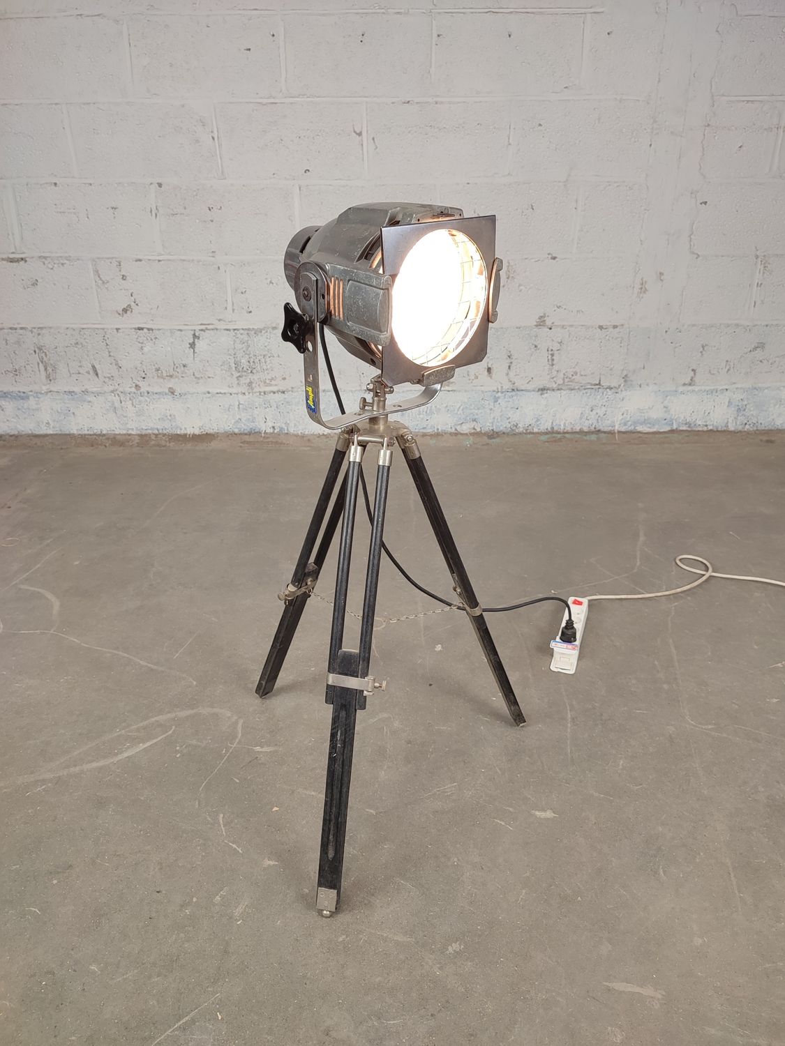 Old theater lamp on tripod