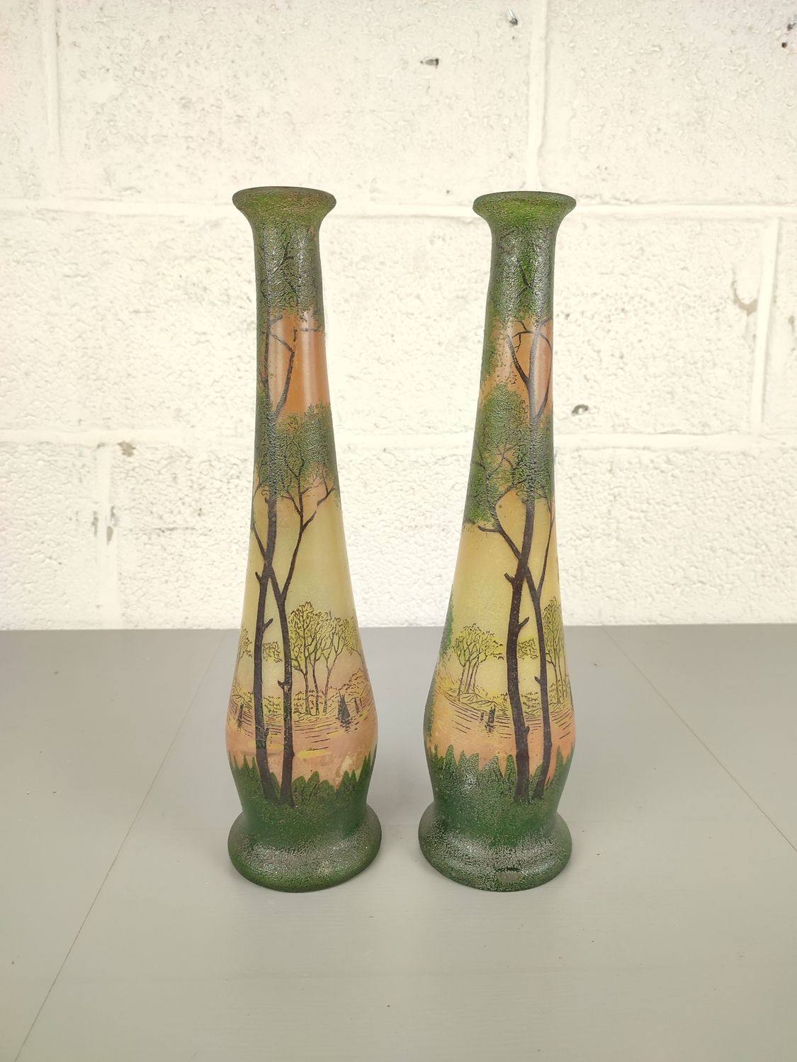 Pair of art nouveau vases Legras