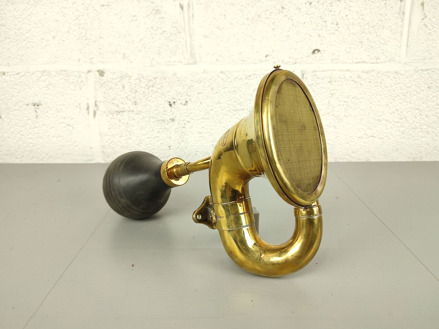 Antique brass car horn