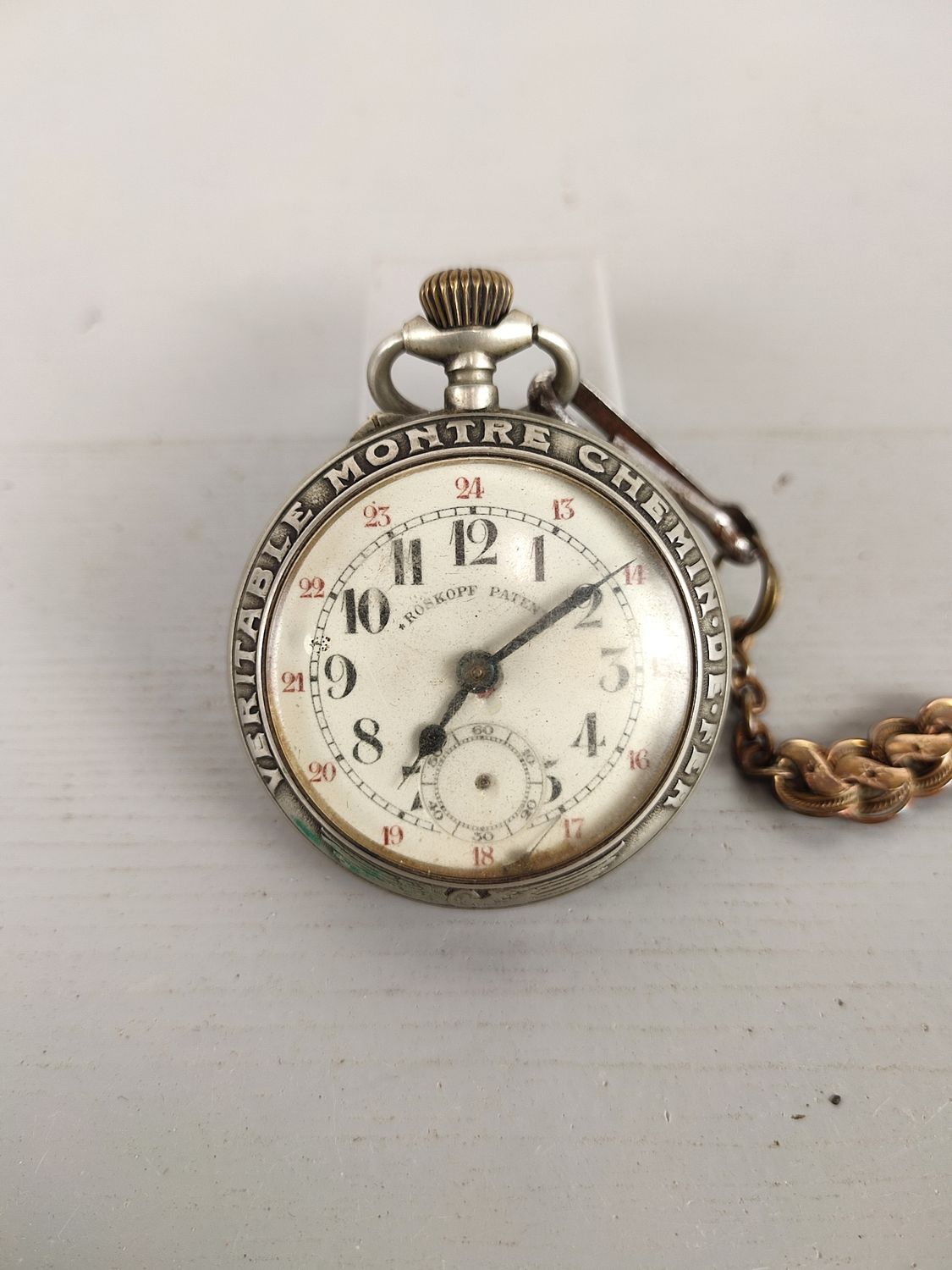 Pocket watch Roskopf railways