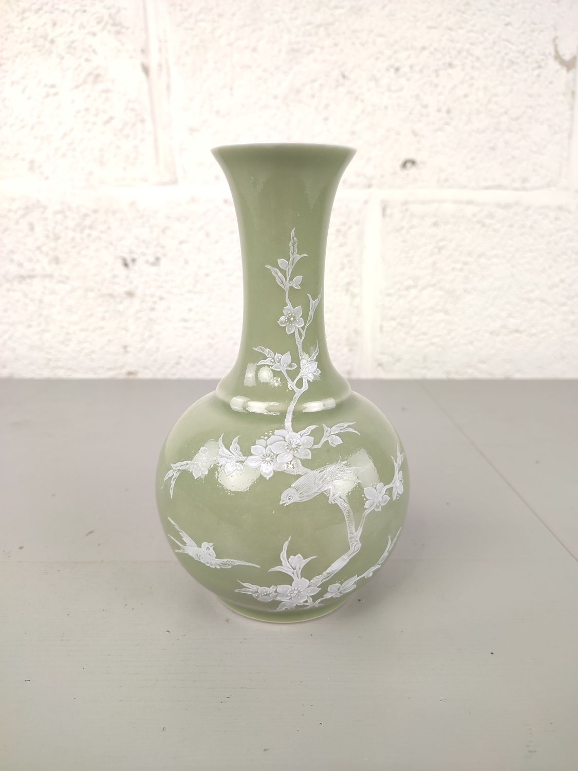 Vintage Chinese celadon vase