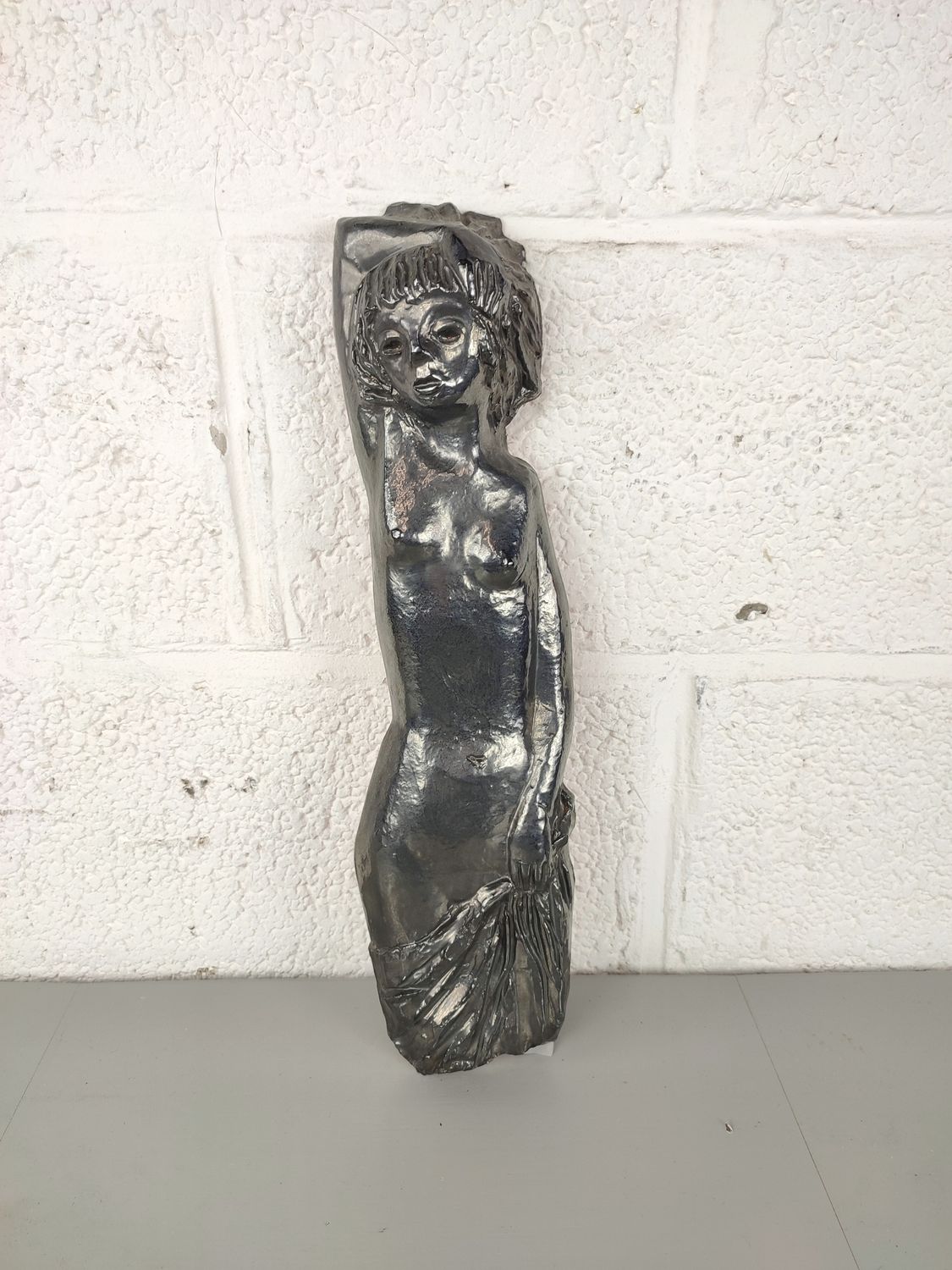 Vintage ceramic wall decoration lady