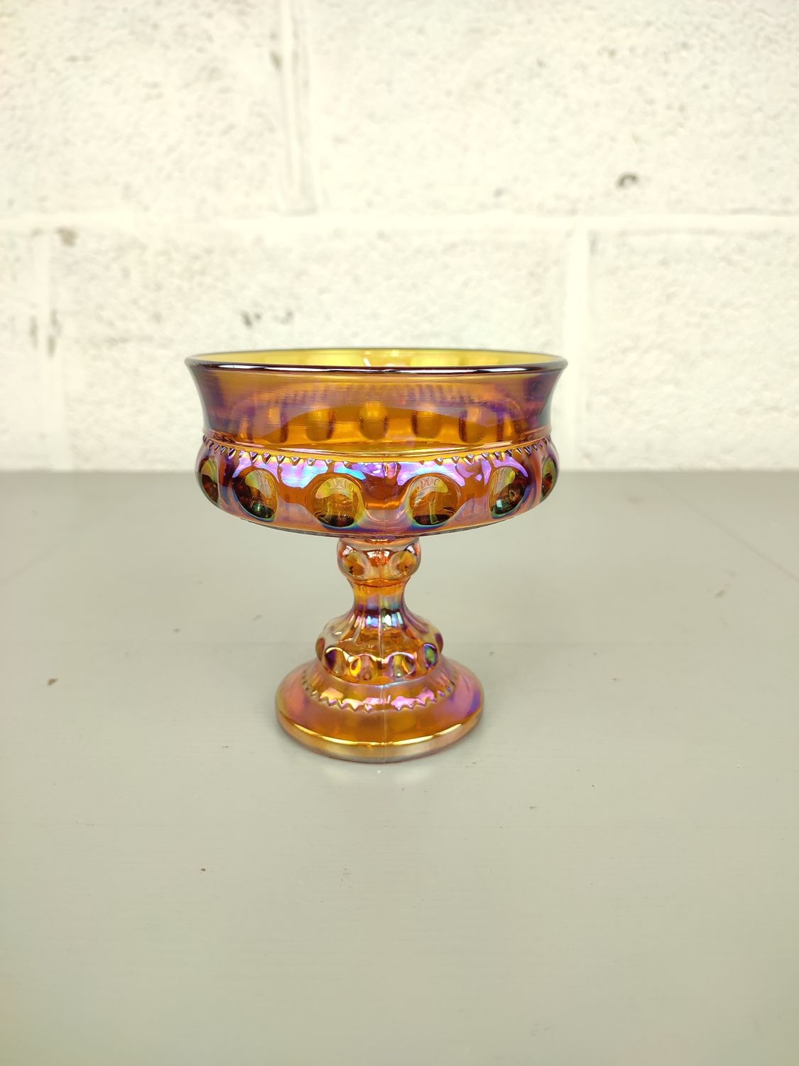 Vintage carnival glass bowl