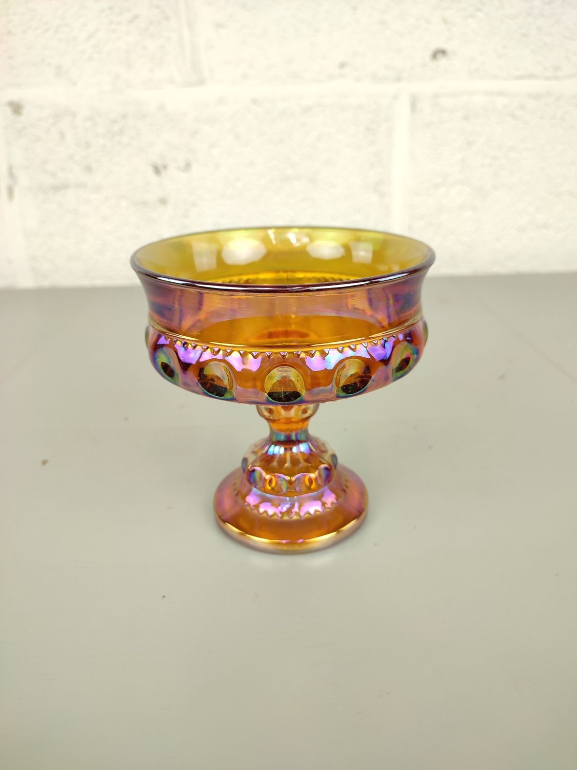 Vintage carnival glass bowl