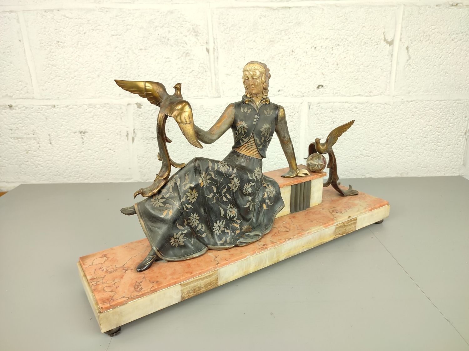 Large marble art deco statue Scali