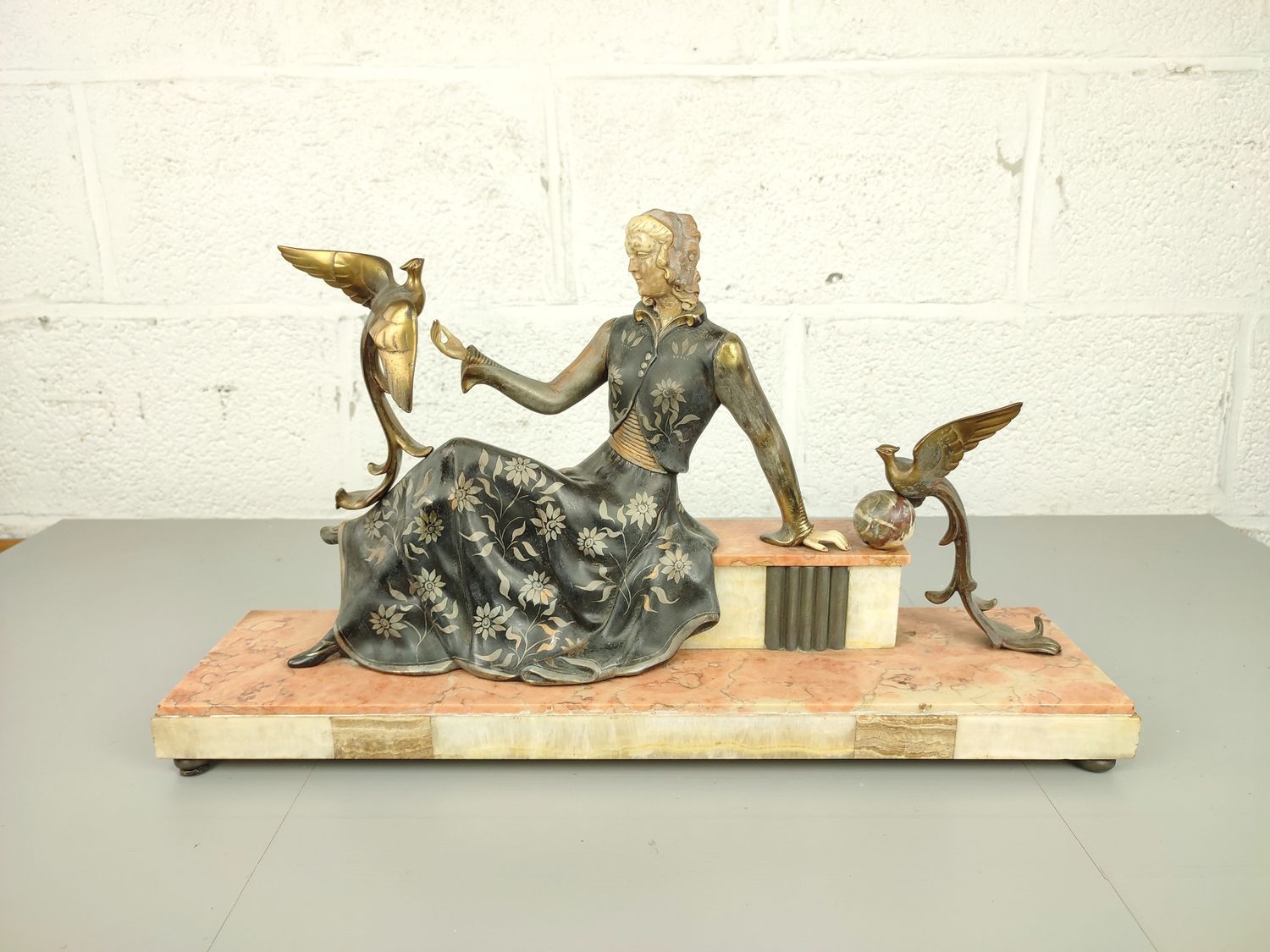 Large marble art deco statue Scali