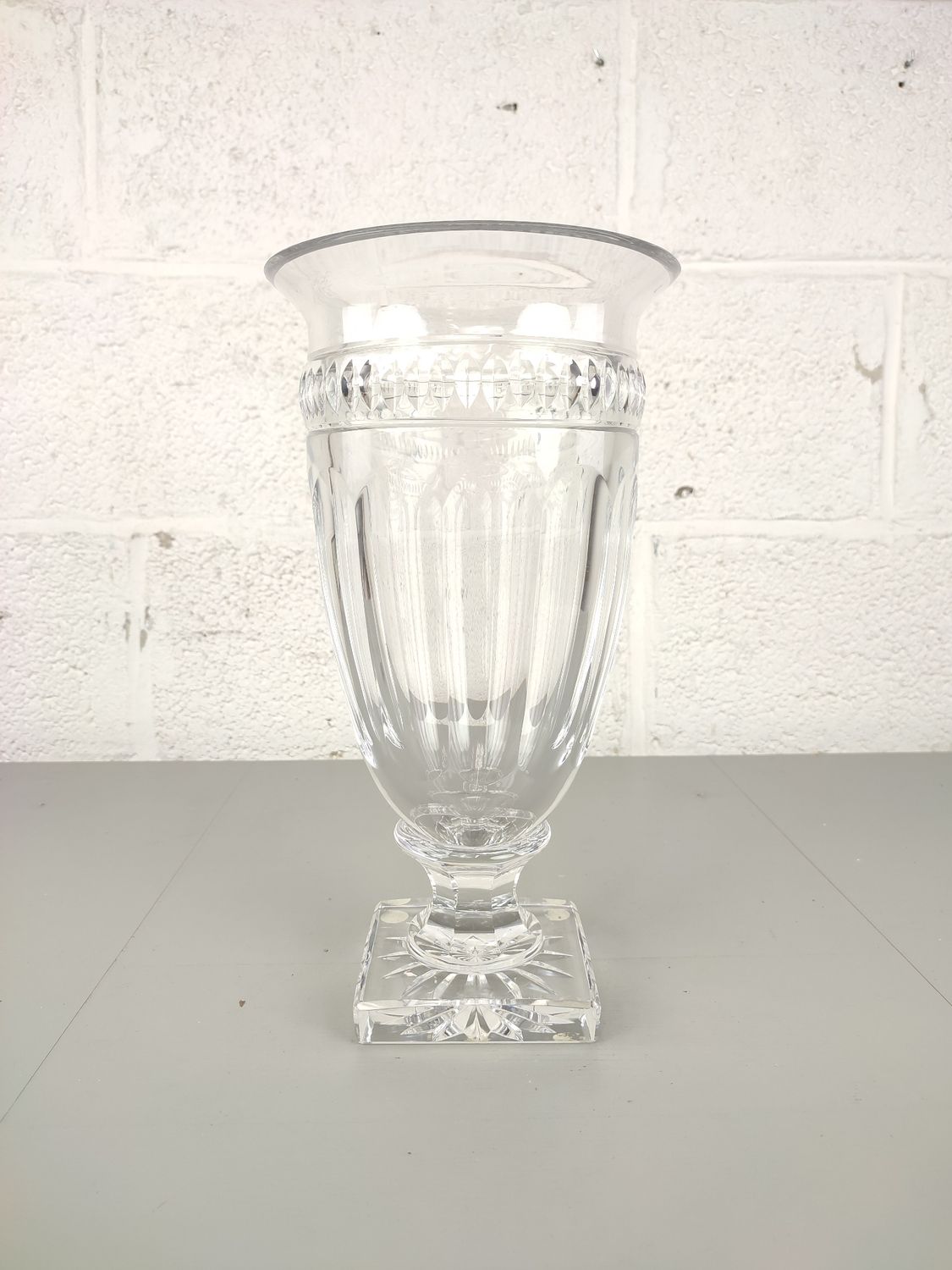 Large crystal Val Saint Lambert vase