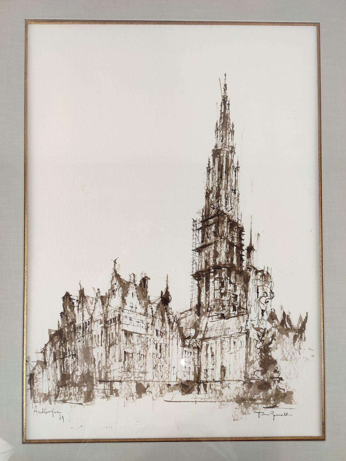 José van Gucht - watercolour - Antwerp
